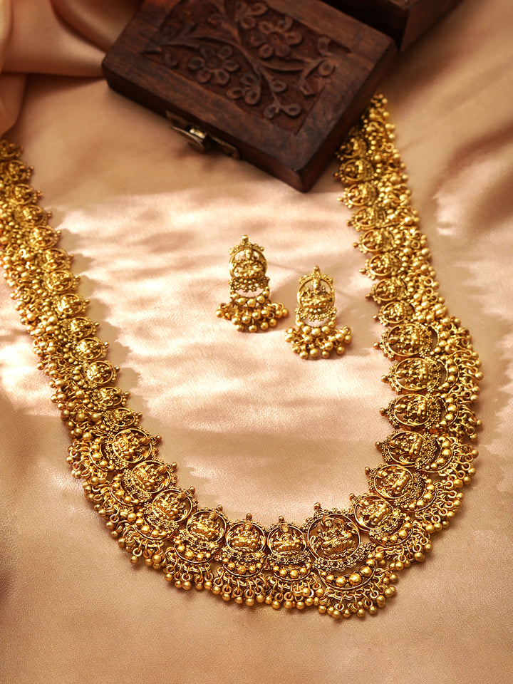 Gold Plated Temple Necklace Set