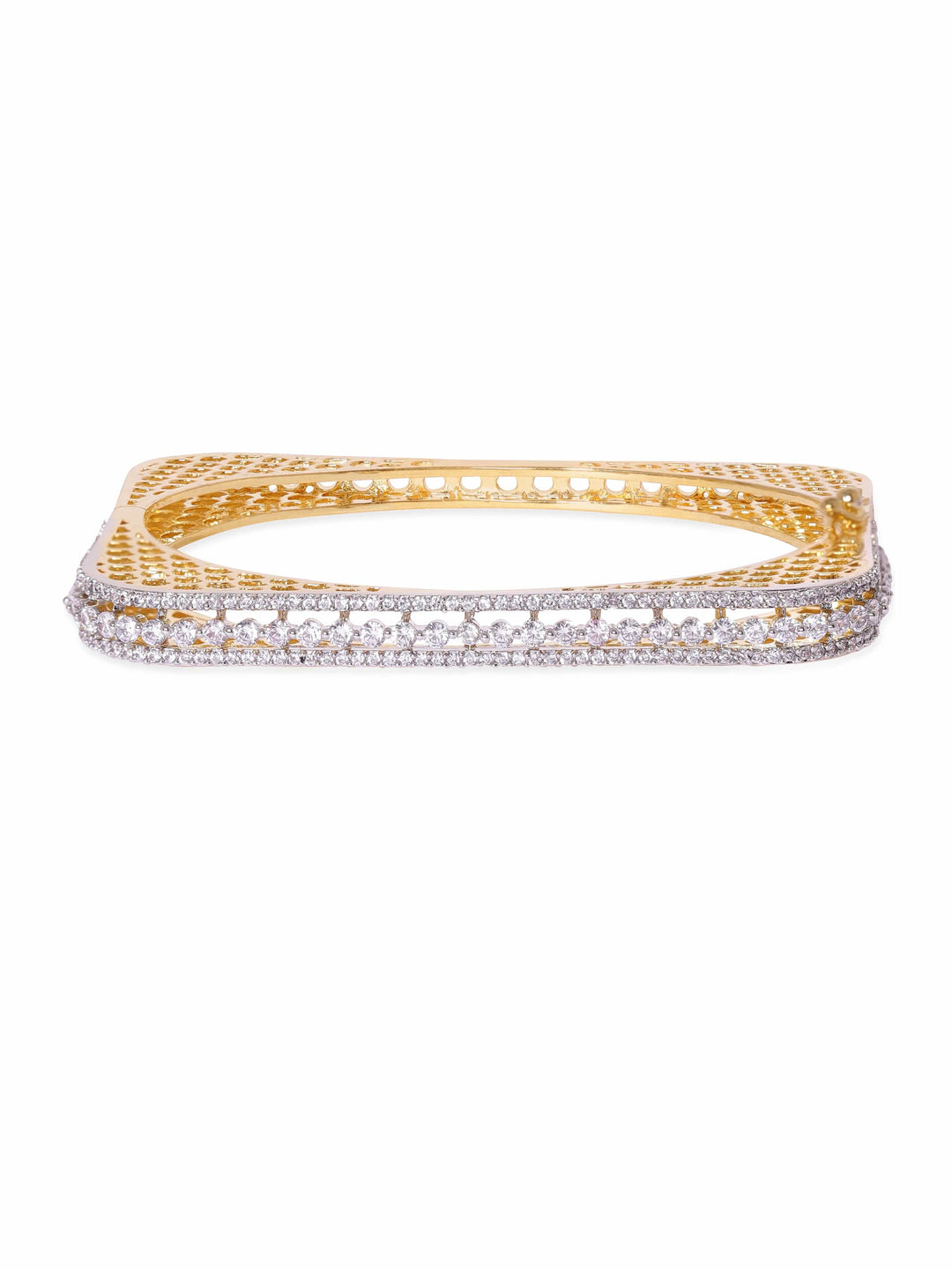 Rubans 22K Gold Plated Zirconia Studded Elegant Bracelet Bangles & Bracelets