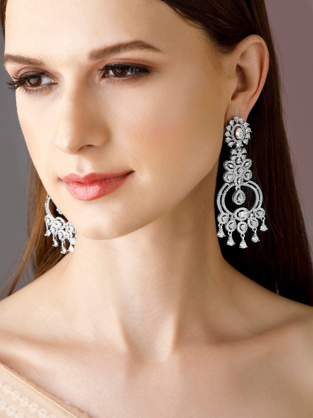 Rubans Elegant AD Festive Danglings Earrings