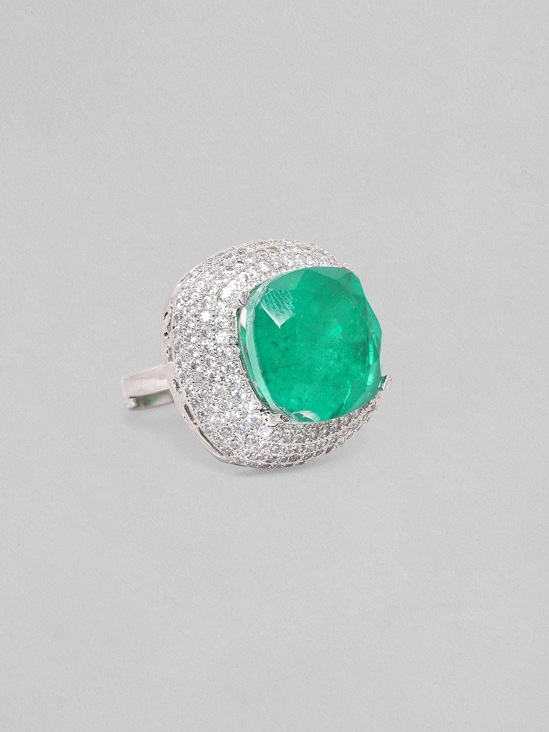 Rubans Emerald Dome Cocktail Ring Rings