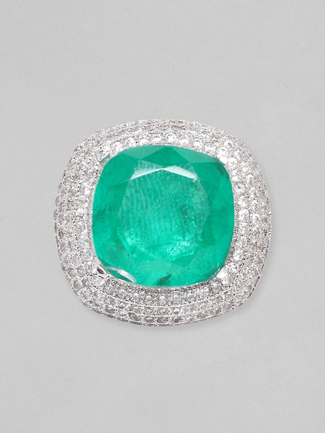 Rubans Emerald Dome Cocktail Ring Rings