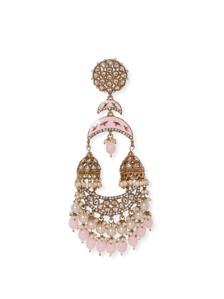 Rubans Gold Plated Dome Shaped Jhumkas Earrings Earrings