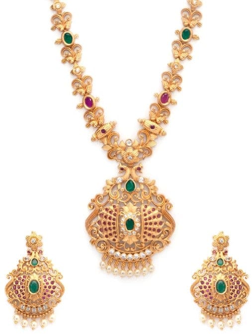 Rubans Gold-Plated Metal Antique Jewellery Set Necklace Set