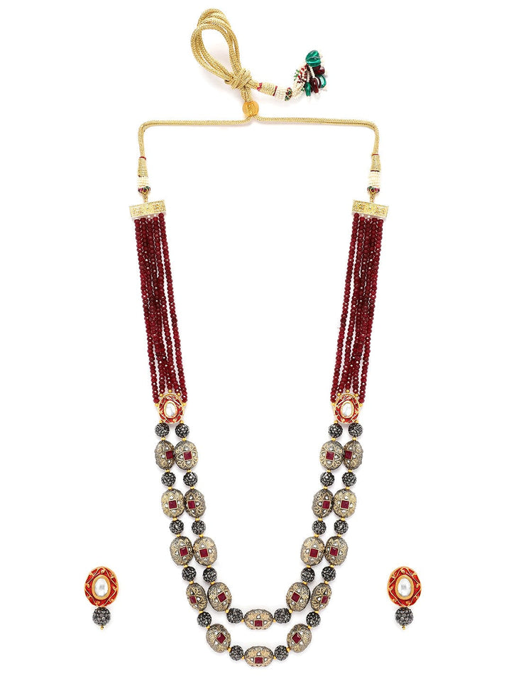 Rubans Gold Plated Statement Necklace Set Necklace Set