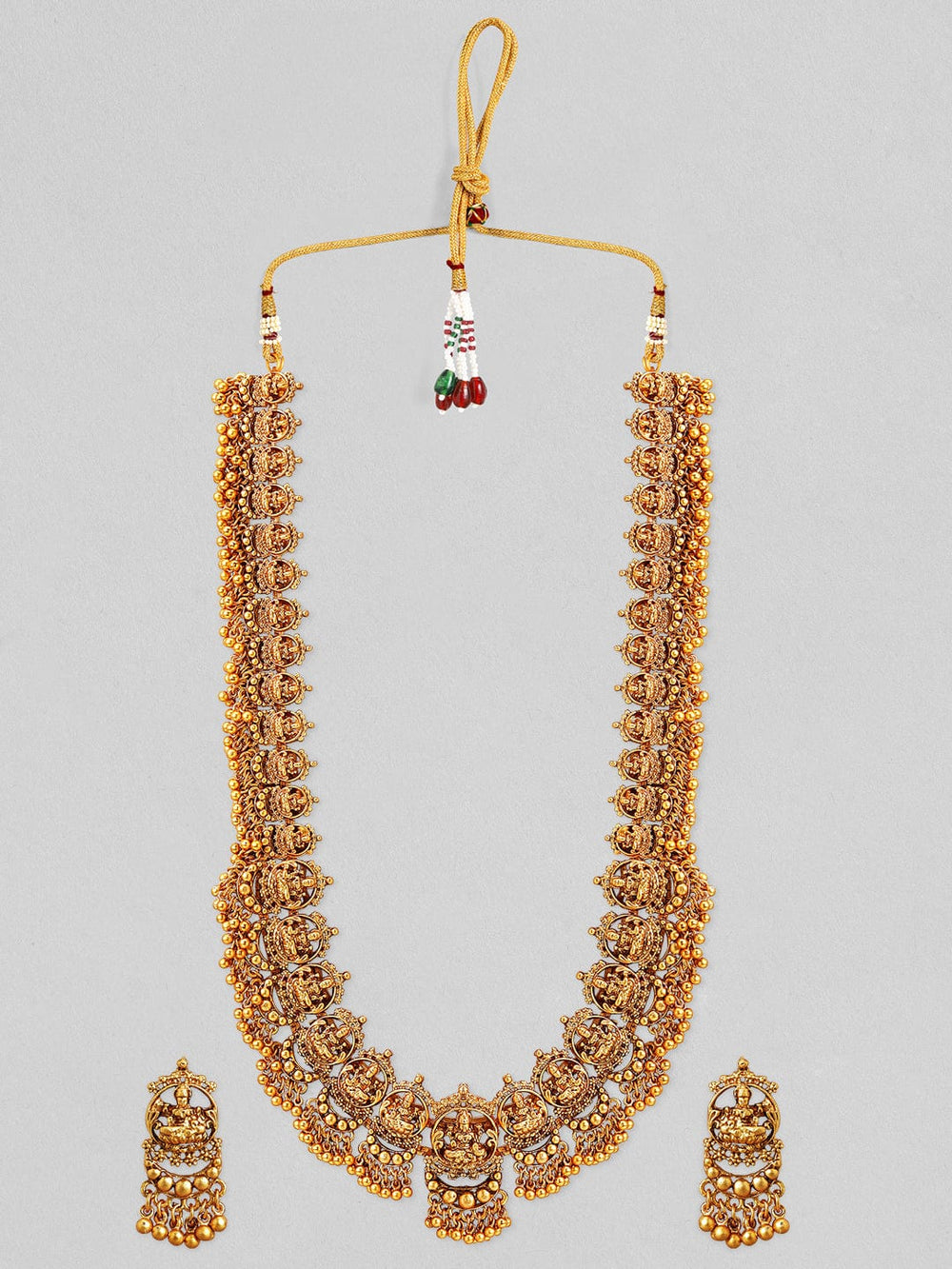 Rubans Gold Plated Temple Necklace Set Necklace Set