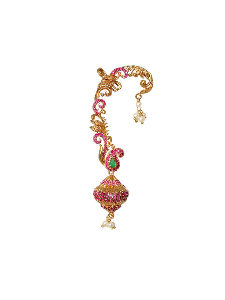 Rubans Gold-Toned Contemporary Jhumkas Earrings Earrings