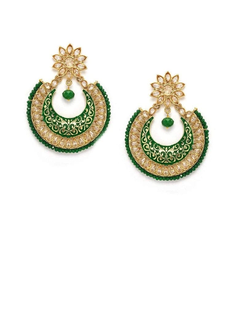 Rubans Gold-Toned Crescent Shaped Chandbalis Earrings