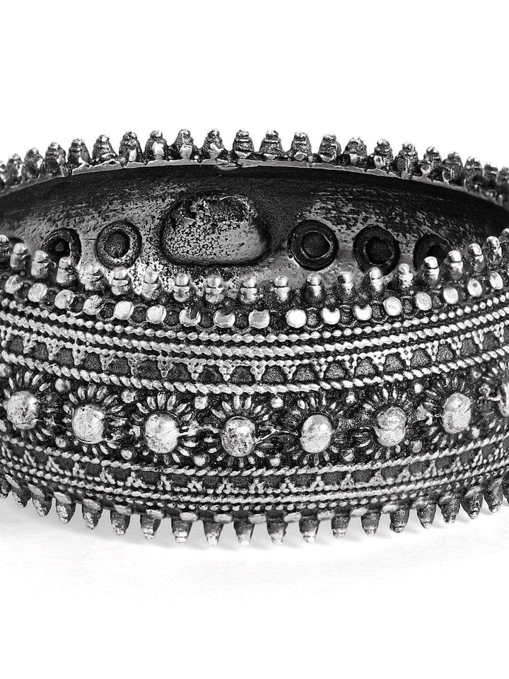 Rubans Oxidised Silver Plated Handcrafted Filligree Bracelet Bangles & Bracelets