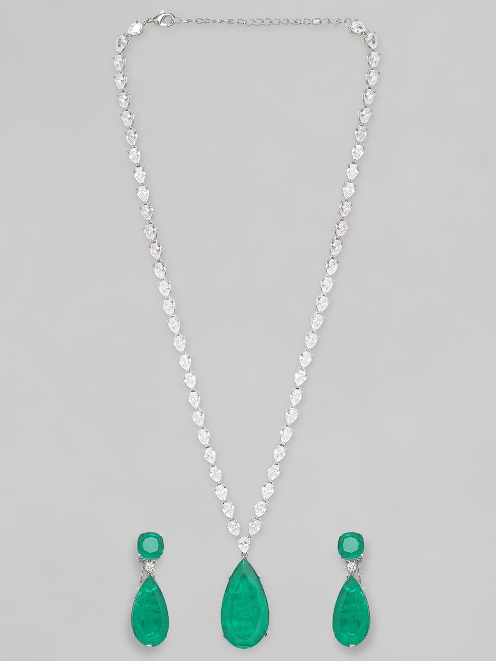 Rubans Pear Emerald Pendant Set Necklace Set