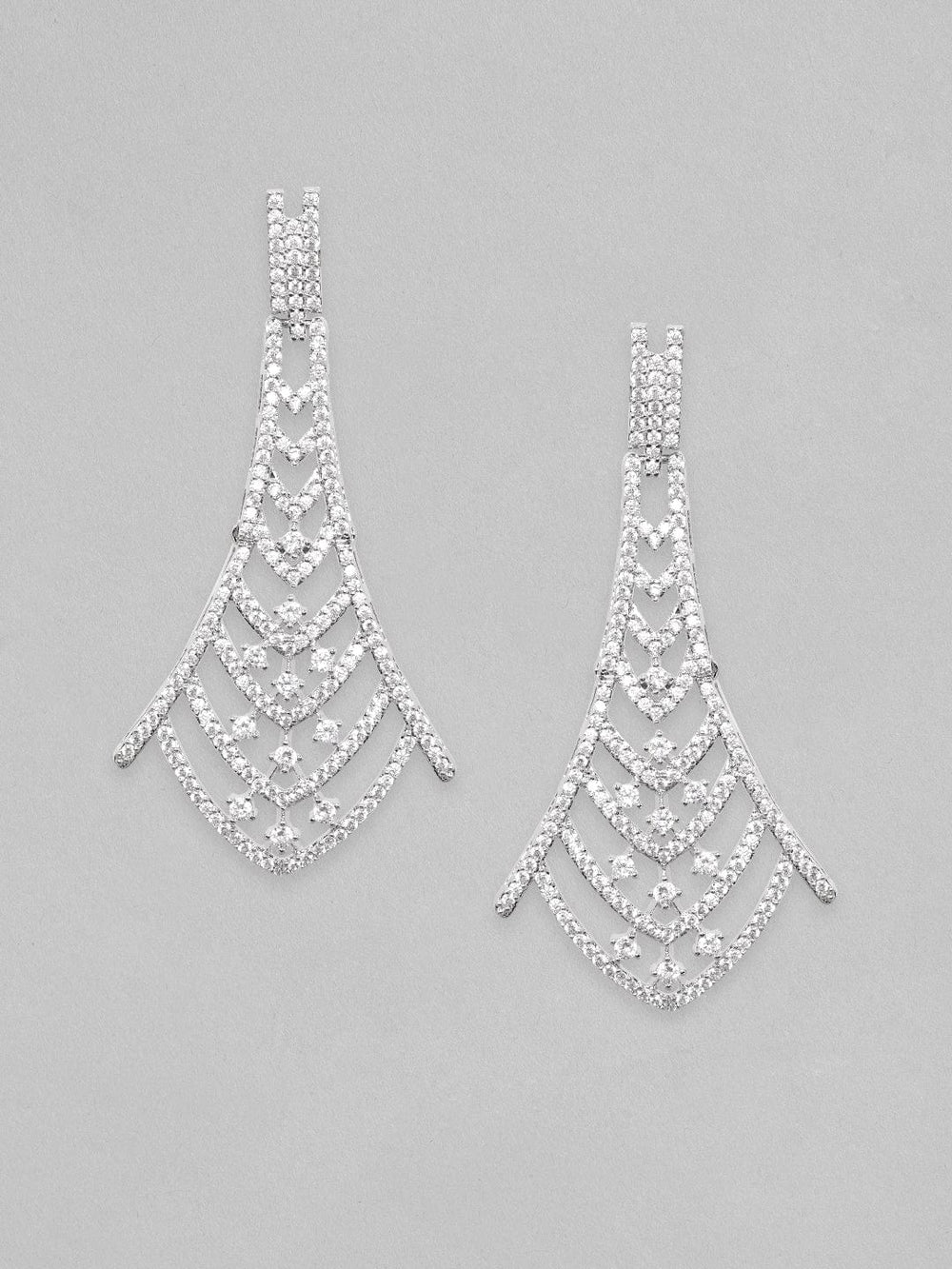 Rubans Zircon Studded Handcrafted Drop Earring Earrings